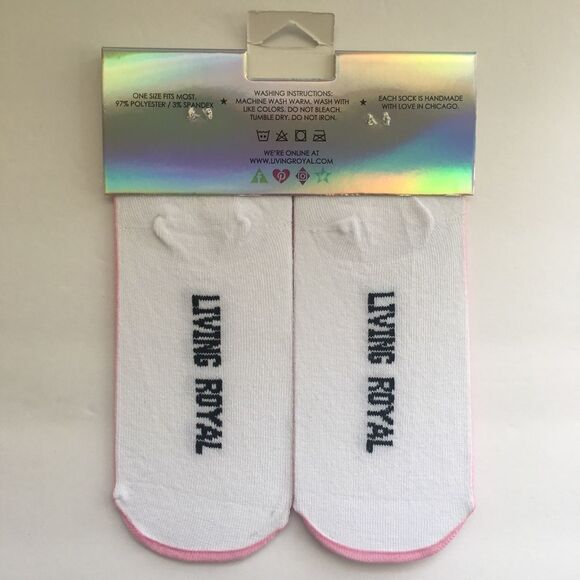 Rose All Day Wine Glass Ankle Socks NWT - Picture 3 of 6